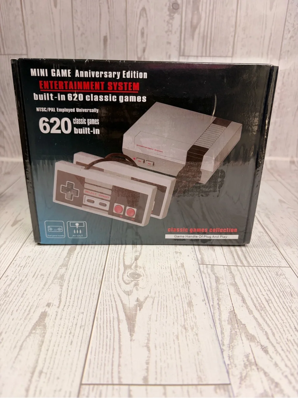 Classic Mini Game Console with 620 Built-In Classic Games - White